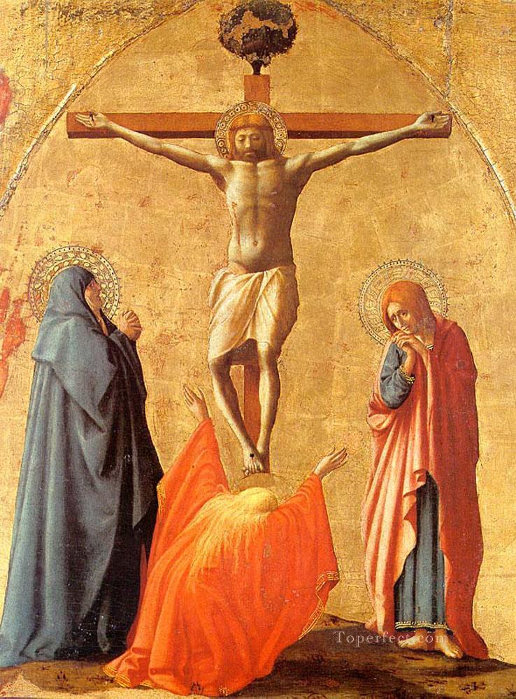 Crucifixion Christianisme Quattrocento Masaccio Peintures à l'huile